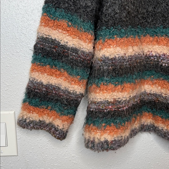Moth Anthropologie Murray Striped Mohair Wool Turtleneck Chunky Sweater Small - Picture 5 of 6